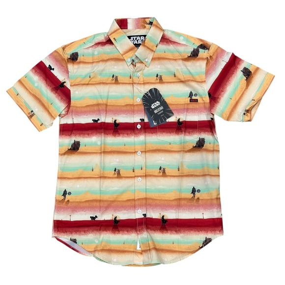 RSVLTS Star Wars‎ The Mandalorian Layers KUNUFLEX Short Sleeve Shirt Size S